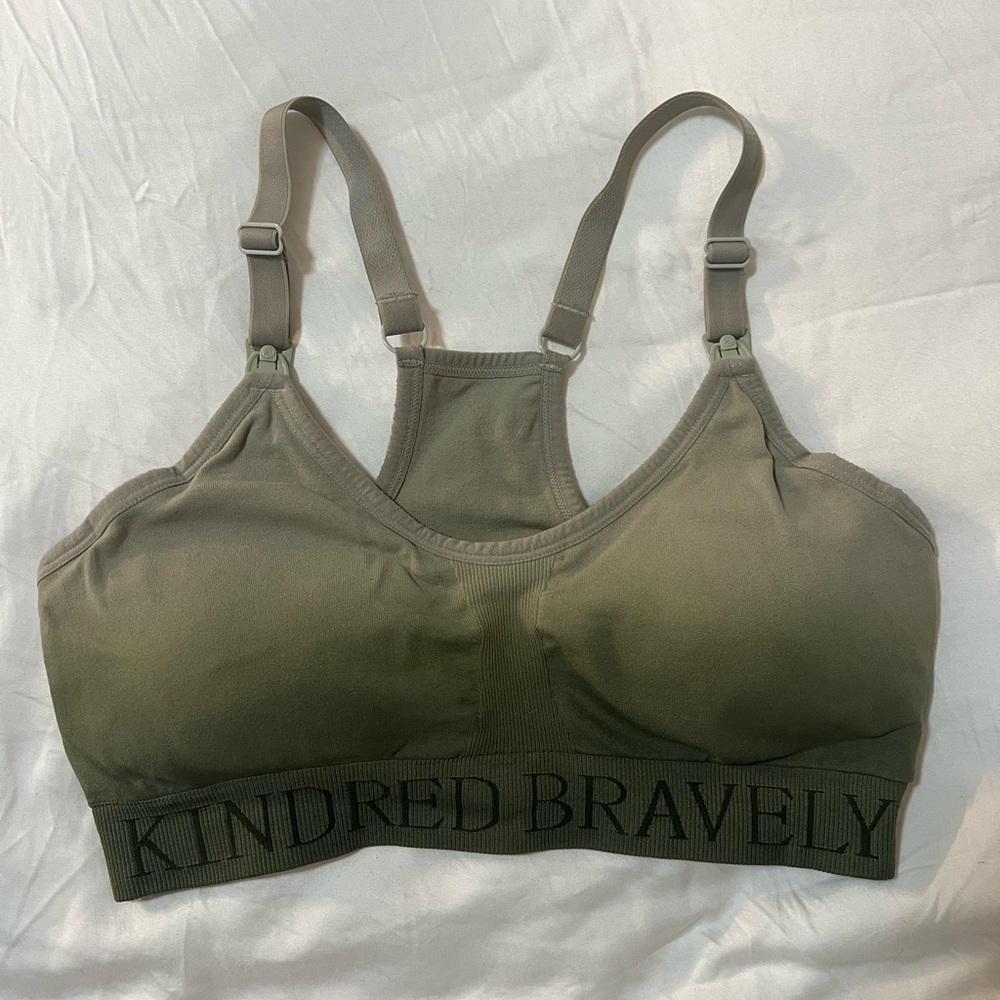 Kindred Bravely Sublime® Nursing Sports Bra – Ombré Green – Small